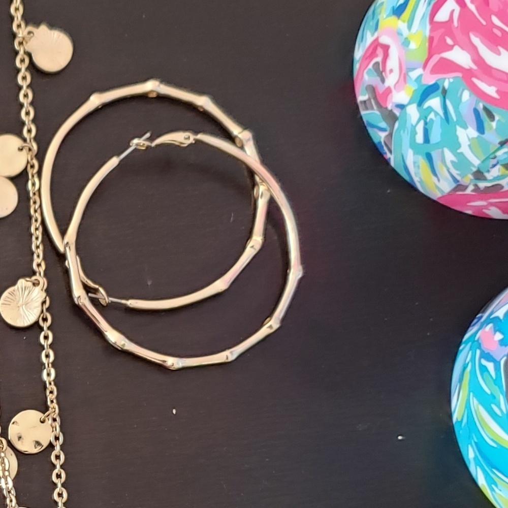 Gold hoop earrings